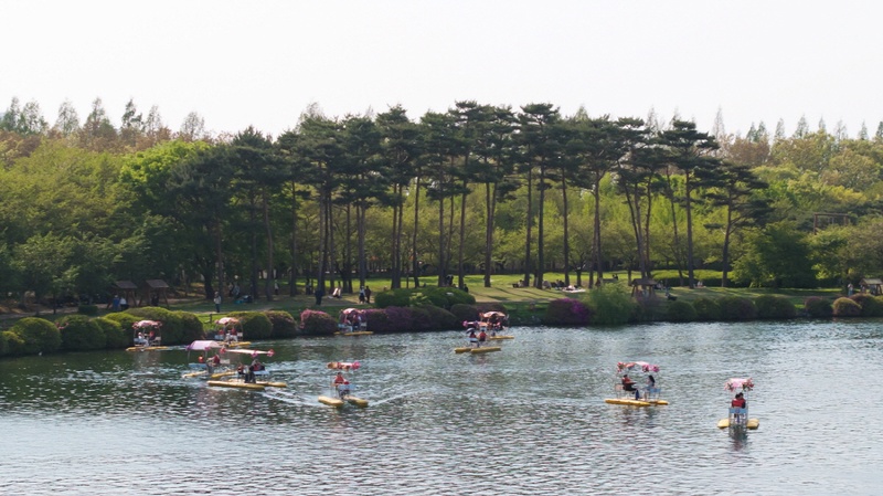 ▲ 수상꽃자전거 고양시제공